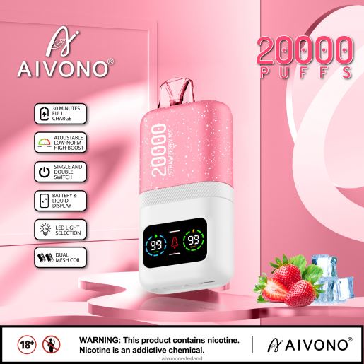aardbeien ijs Aivono AIM magic 20000 P8J0674 | Aivono Vape
